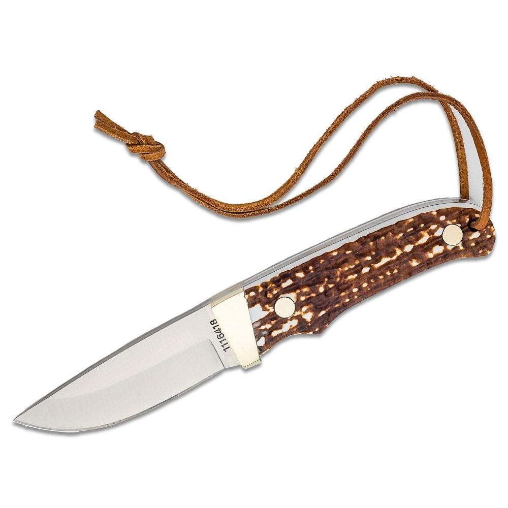 Schrade Uncle Henry Next Gen PH1N Stagalon Fixed Knife 3-3/5" Trailing Point Blade Brown 1 Schrade Uncle Henry Next Gen PH1N Stagalon Fixed Knife 3-3/5" Trailing Point Blade Brown
