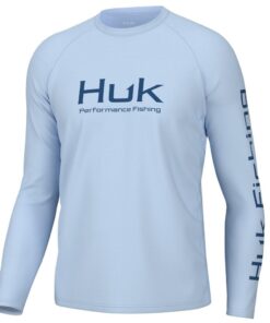 Huk Vented Pursuit Long Sleeve Shirt Ice Water XL