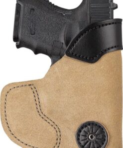 DESANTIS POCKET TUK HOLSTR RH - IWB/POCKET LTHER GLK 26 SUEDE