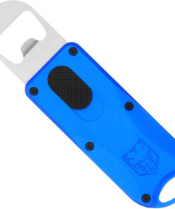 COBRATEC OTF BOTTLE OPENER - BLUE 4.62" OAL W/LANYARD LOOP