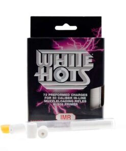 IMR WHITE HOTS 72/BOX POWDER PELLETS 50CAL ( 16 PER CASE )