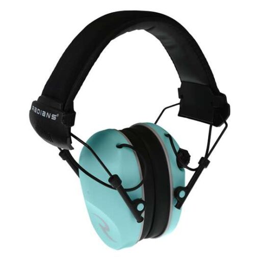 RADIANS R3220ECS EARMUFFS AQUA  DUAUL MIC. AUX. INPUT JACK FOR USE WITH SMART DEVICES