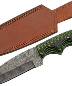 SZCO RITE EDGE 5" TREE RIDGE - MICARTA DAMASCUS CP W/SHEATH
