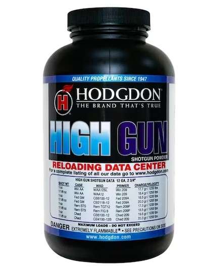 HODGDON PIST/SHTSH POWDER HIGH GUN 1-LB CAN ( 10 PER CASE )