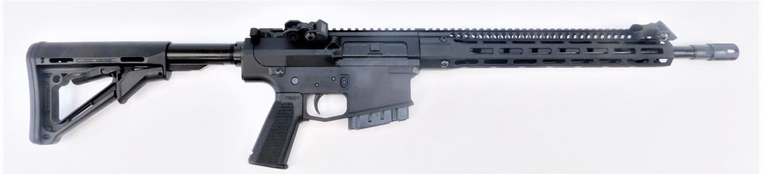 Troy-Rifle M4A4 308 16" SOCC 13" HP Rail w/sights- BLK