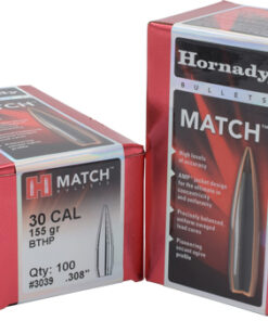 HORNADY BULLETS 30 CAL 308 155 - GR JHP-BT MATCH 100CT 15BX/CS