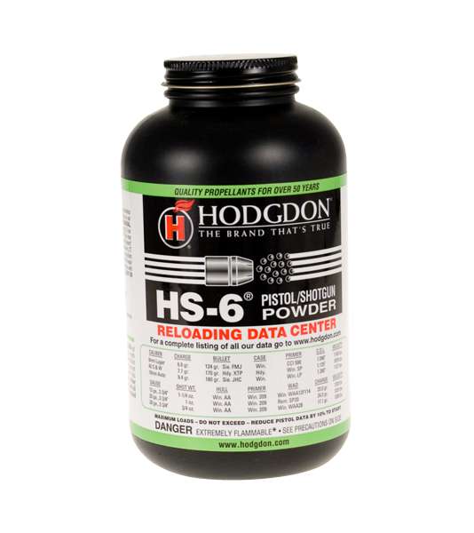 HODGDON PIST/SHTSH POWDER HS-6 1-LB CAN ( 10 PER CASE )