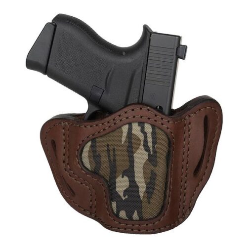 1791 GUNLEATHER MOSSY OAK BELT HOLSTER COMPACT BROWN RH FITS GLOCK 4343X/SIG 365/BERSA THUNDER 380