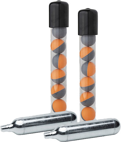 SABRE PEPPER BALL PROJECTILES - 14 LIVE/2 CO2 CARTRIDGES .68