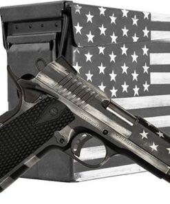 Citadel 1911-A1 Flag Edition .45 ACP 7rd Magazine 5" Barrel Grey Scale Cerakote with matching Ammo Can
