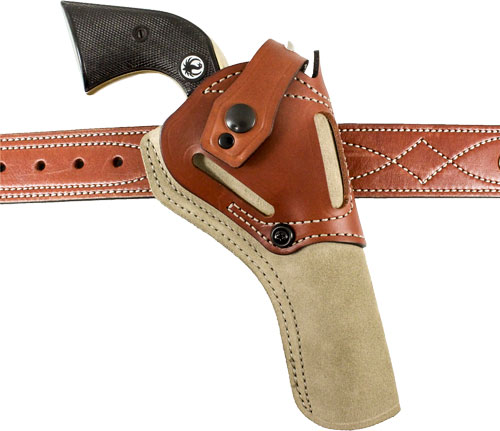 DESANTIS WILD HOG HOLSTER LTHR - AMBI RUGER SINGLE SIX 5.5" NAT 1 DESANTIS WILD HOG HOLSTER LTHR - AMBI RUGER SINGLE SIX 5.5" NAT