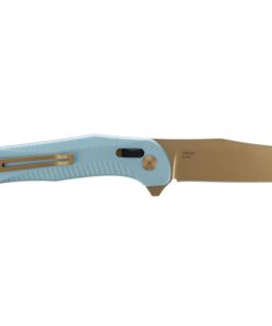 SOG Knives Diverge XR Folding Knife 3" Sheepsfoot Blade Gold and Light Blue Blister Pack