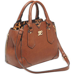 BULLDOG SATCHEL PURSE W/HLSTR CHSTNT