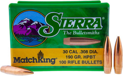 SIERRA BULLETS .30 CAL .308 - 190GR HP-BT MATCH 100CT 2 SIERRA BULLETS .30 CAL .308 - 190GR HP-BT MATCH 100CT - Image 2