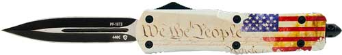 TEMPLAR KNIFE SMALL OTF WE THE - PEOPLE 2.75" BLACK DAGGER