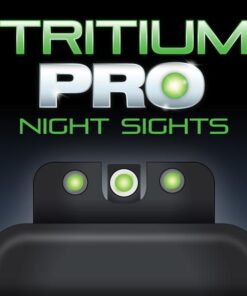 Truglo Tritium Pro Night Sights Fit Glock 20 21 25 28 29 30 31 32 37 40 41 - White Outline Front/Rear Green