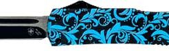 TEMPLAR KNIFE SLIM OTF MAIDEN - TEAL 3.1" BLACK DROP POINT