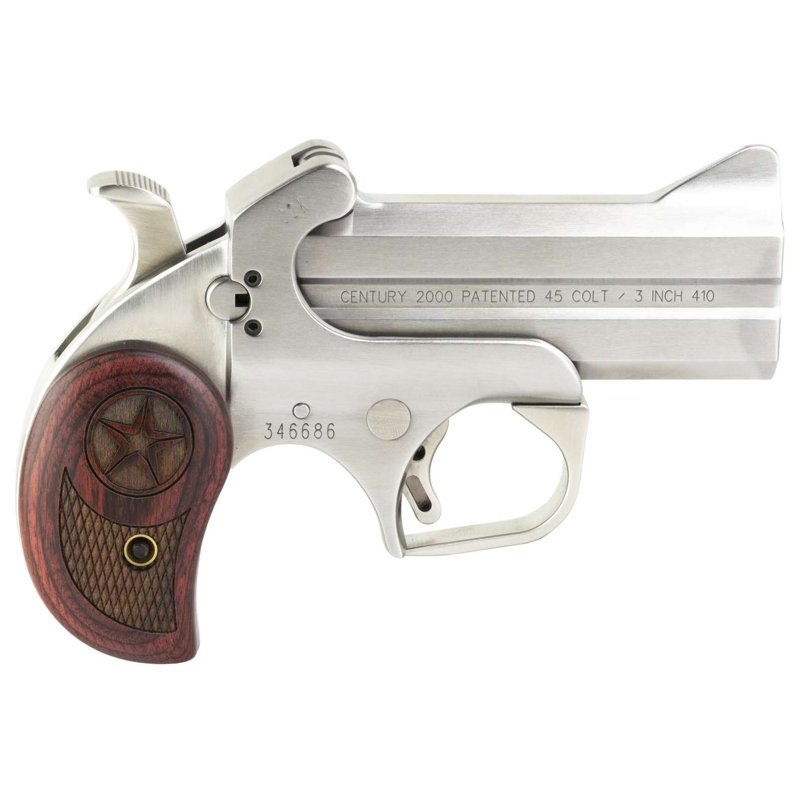 BOND ARMS C2K DEFENDER HGD 45/410 3.5 IN O/U SATIN FINISH BBL SS FRAME RWOOD GRIPS