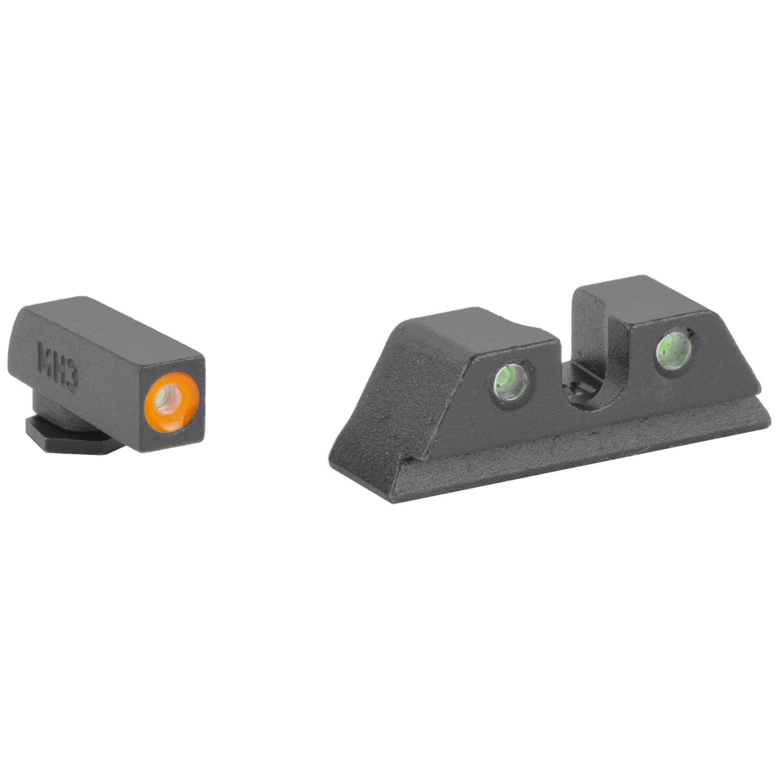 MEPROLIGHT HYPER BRIGHT SIGHTS GLOCK STANDARD FRAME ORANGE FRONT BLACK REAR