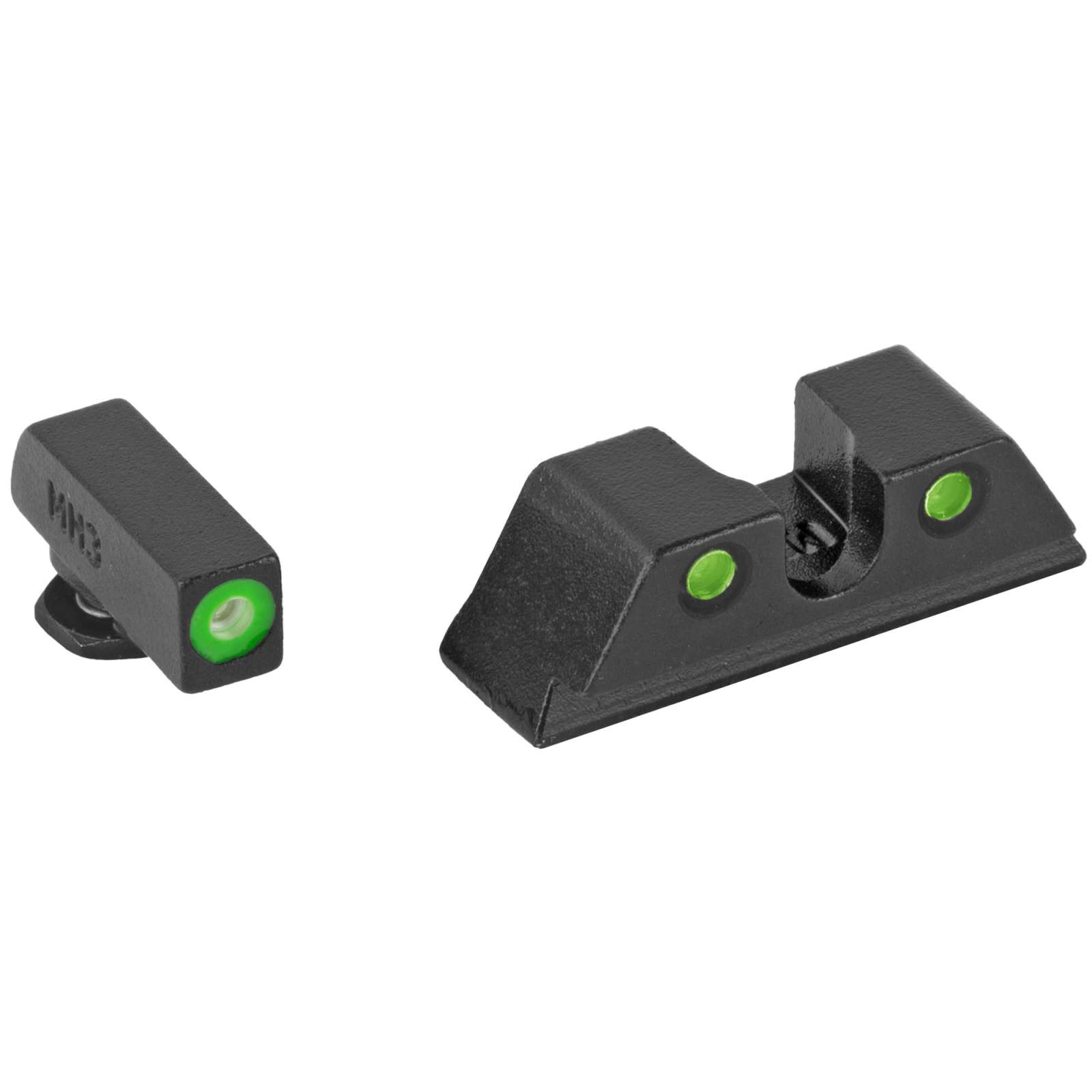 MEPROLIGHT HYPER BRIGHT PLUS SIGHTS GLOCK STD FRAME G-RING GREEN FRONT BLACK REAR