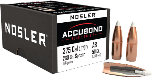 NOSLER BULLETS 375 CAL .375 - 260GR ACCUBOND 50CT