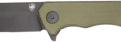 TEMPLAR KNIFE PALADIN FOLDER - 3.27" GREEN MICARTA BLK DP D2
