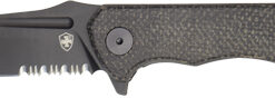 TEMPLAR KNIFE PALADIN FOLDER - 3.27" BLACK MICARTA TANTO D2
