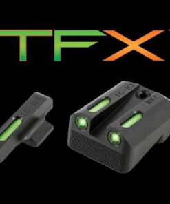 Truglo TFX Tritium/Fiber-Optic Day/Night Sights Fits Novak LoMount cut .270 Front / .500 Rear (1911 3_ Officers & 4.25_ Commander 9mm / .40S&W) - Whit