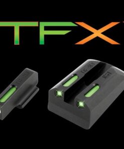 Truglo TFX Tritium/Fiber-Optic Day/Night Sights Fits Ruger SR9 / SR9C SR40 / SR40C SR45 - White Outline Front/Rear Green