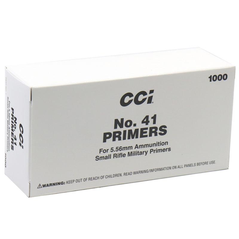 CCI Standard Primers #41 (Small) 5.56mm Military / NATO Sensitivity 1000/ct 1 CCI Standard Primers #41 (Small) 5.56mm Military / NATO Sensitivity 1000/ct
