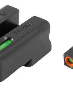 Truglo TFX Pro Tritium/Fiber-Optic Day/Night Sights Fit Novak LoMount cut .260 front / .450 rear - Orange Outline Front/Rear Green