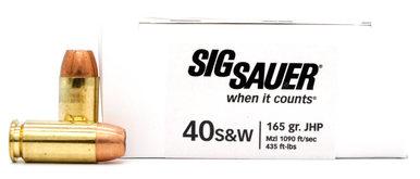 Sig Elite V-Crown Handgun Ammunition .40 S&W 180 gr JHP 985 fps 50/ct