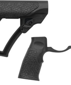 Collapsible Buttstock Pistol Grip & Vertical Foregrip Combo BLK