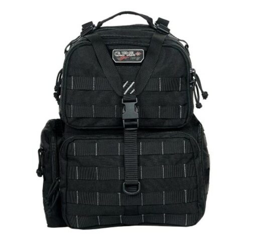 G-Outdoors GPS Tactical Range Backpack Holds 3 Handguns - Black