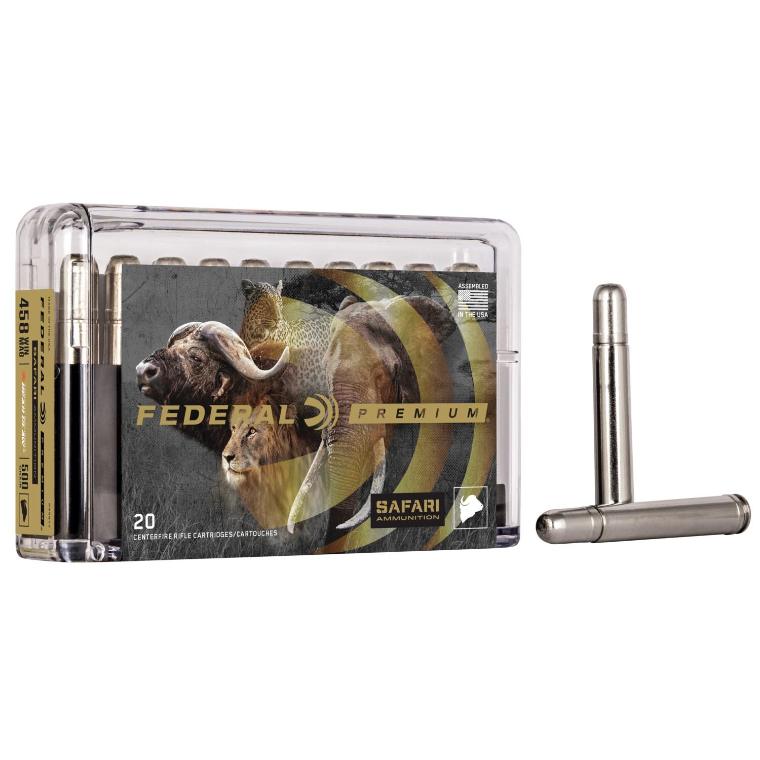 Federal Premium Cape-Shok Rifle Ammunition .458 Win Mag 500 gr TBBC 2090 fps - 20/ct
