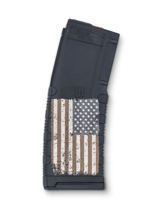BLACK RAIN LASER ETCHED MAGAZINES 30RD  AMERICAN FLAG