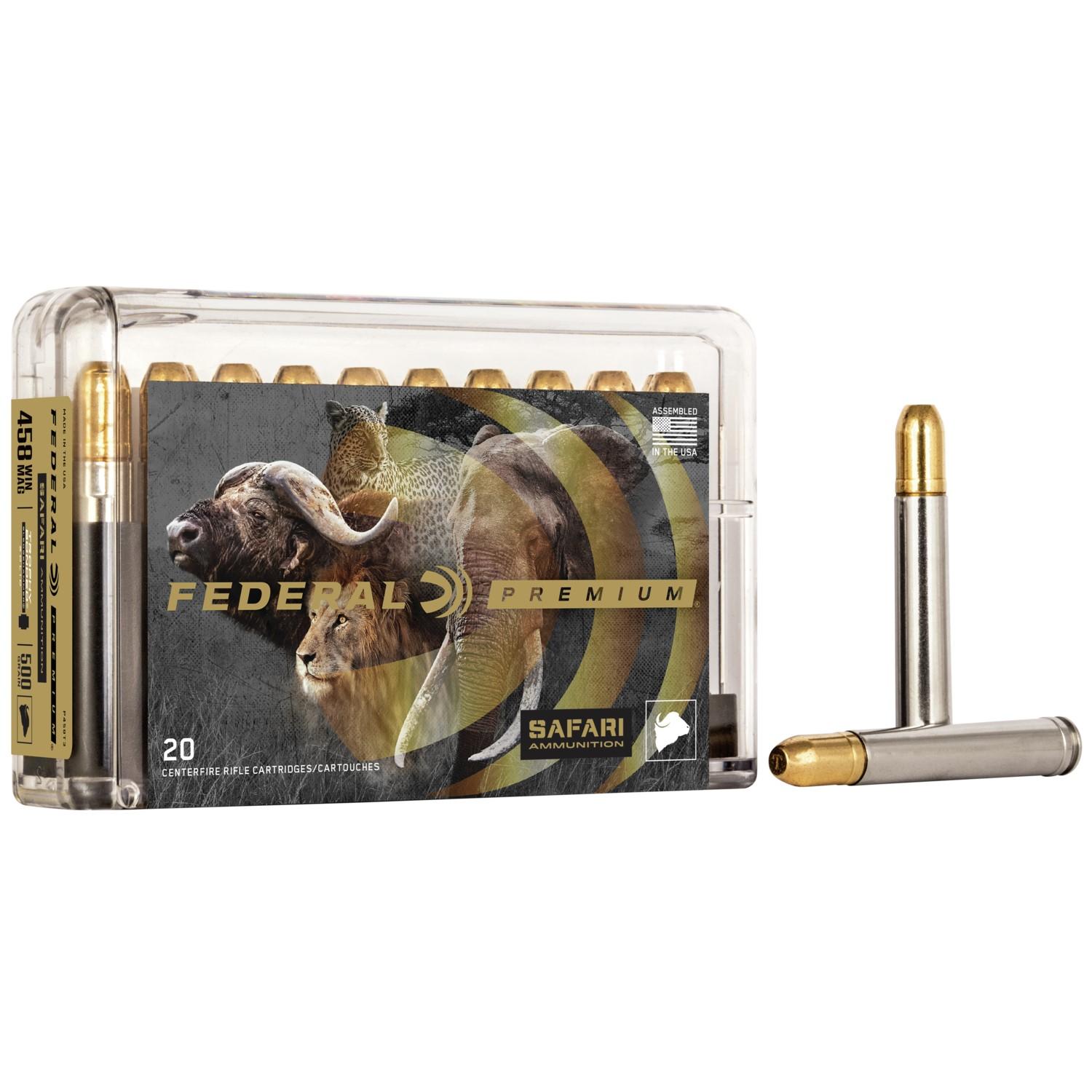 Federal Premium Cape-Shok Rifle Ammunition .458 Win Mag 500 gr TBSS 1950 fps - 20/ct
