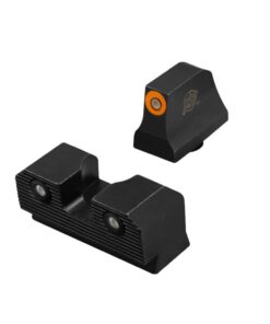 XS Sight Systems R2D 2.0 Suppressor Height Night Sights for Glock Orange Front with Black Rear