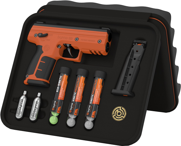 BYRNA SD KINETIC KIT ORANGE W/ - 2 MAGS & PROJECTILES 1 BYRNA SD KINETIC KIT ORANGE W/ - 2 MAGS & PROJECTILES
