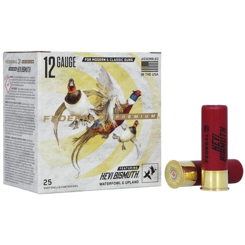 Federal Hevi-Bismuth Shotshells 12ga 3" 1-3/8oz 1450 fps #4 25/ct 1 Federal Hevi-Bismuth Shotshells 12ga 3" 1-3/8oz 1450 fps #4 25/ct