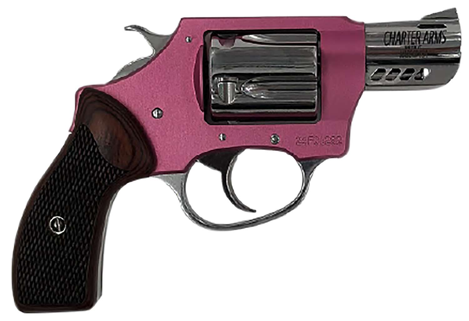 CHARTER ARMS COYOTE HGR 380 AUTO 2IN PORTED HI-POLISHED BBL FS PINK  5RD WD GRIPS 2 MOON CLIPS