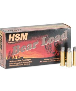 HSM Bear Load Hard Cast Handgun Ammunition .357 Rem Mag 180gr RNFP Gas Check 1200 fps 50/ct