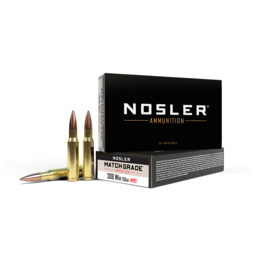 Nosler Match Grade Rifle Ammunition .308 Win 155 gr CC 2850 fps - 20/ct