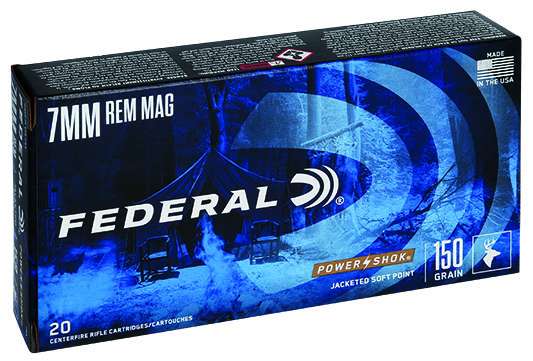 FEDERAL POWER SHOK AMO 7MM REM MAG 150GR HSSP 20RD (10 BOX CASE)