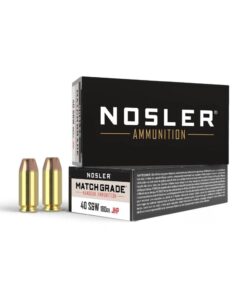 Nosler Match Grade Handgun Ammo .40 S&W 180 gr JHP 985 fps 50/box