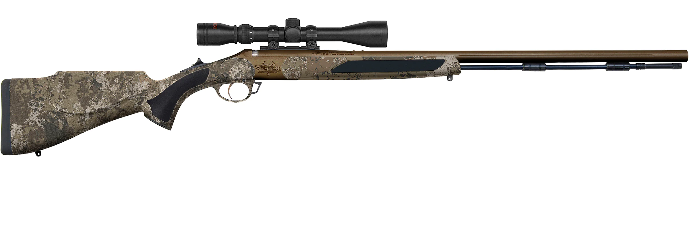 Traditions Vortek StrikerFire VAPR Muzzleloader w Scope .50 Cal 28" BBL Veil Wideland