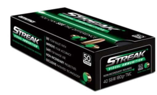 AMMO INC STREAK AMO 40 S&W 180GR TMC GREEN 50RD (20 BOX CASE)