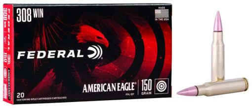 FEDERAL AMERICAN EAGLE PROMO AMO 308 WIN 150GR FMJ-BT 20RD (25 BOX CASE)
