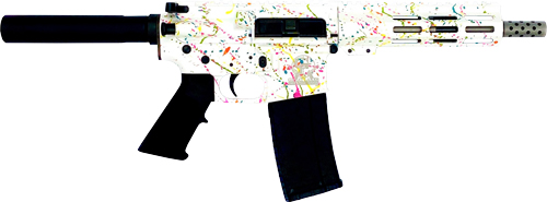 GLFA AR15 PISTOL 223 WYLDE - 7.5" S/S BBL SPLATTER WHITE