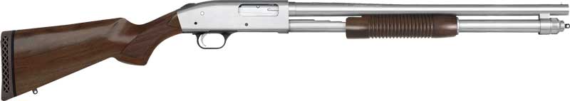 MOSSBERG 590 SECURITY 12GA 3" - 9RD 20" CHROME WALNUT 1 MOSSBERG 590 SECURITY 12GA 3" - 9RD 20" CHROME WALNUT